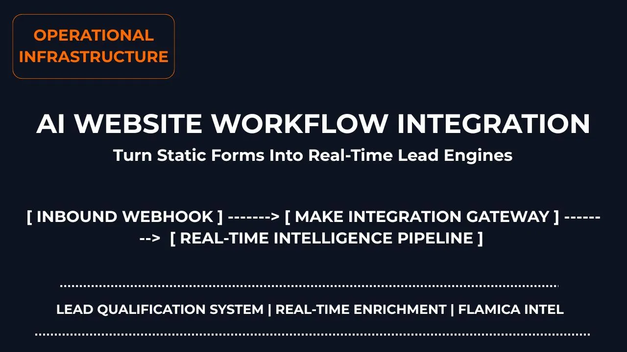 Website UI with dynamic AI workflows qualifying leads and scheduling appointments