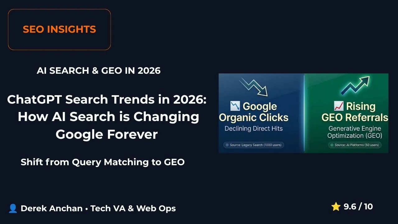 ChatGPT search trends and user interface showcasing conversational context over keyword metrics