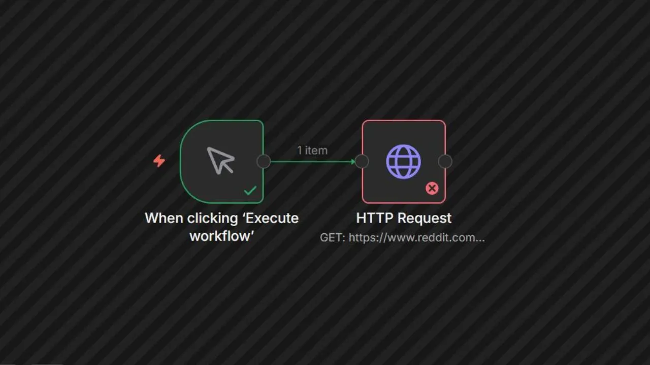 Successful n8n node execution turning green with incoming JSON listings data