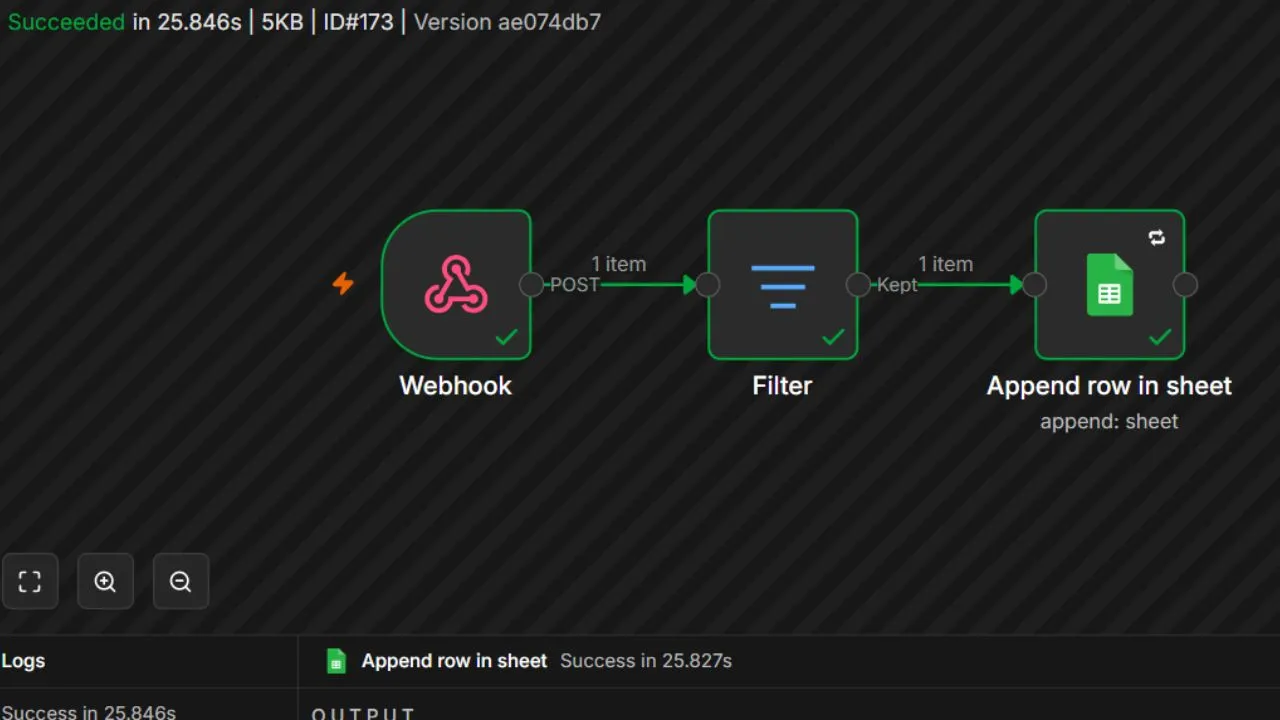 n8n testing sandbox interface tracking local lead generation workflows and inbound webhook payloads